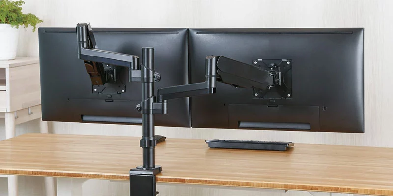 Two Monitor Mounted on Monitor Arm