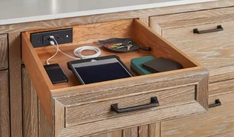 Utilize the Desk Drawers to Store Power Strip