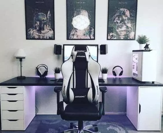 Gaming Setup with Posters
