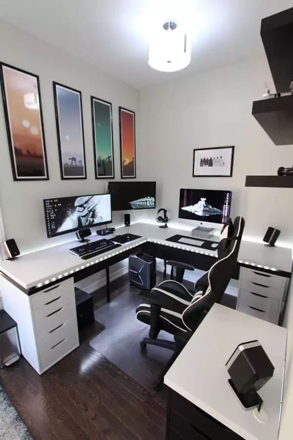 Sophisticated Office-Gaming Room Idea