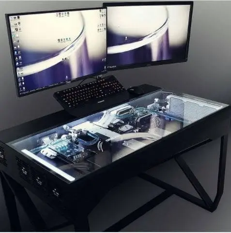 Gaming Desk with Built-in PC