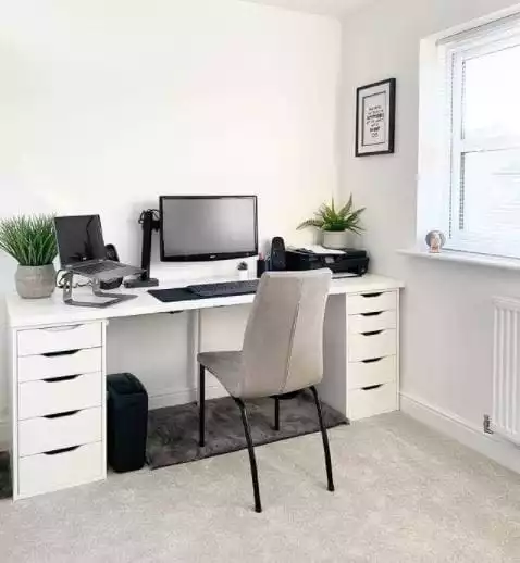 IKEA Desk Hack for Small Home Office