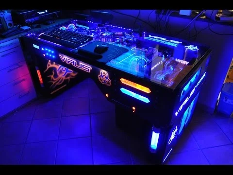 PROJECT VIRUS Extreme Liquid Cooled PC desk