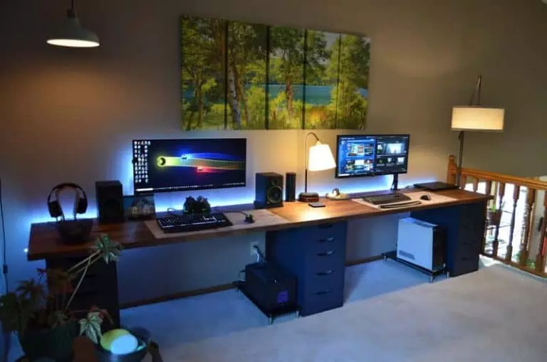 Two-Person Gaming/Office Desk Setup