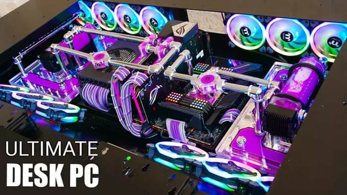 ULTIMATE Custom Water Cooled Desk Gaming PC Build