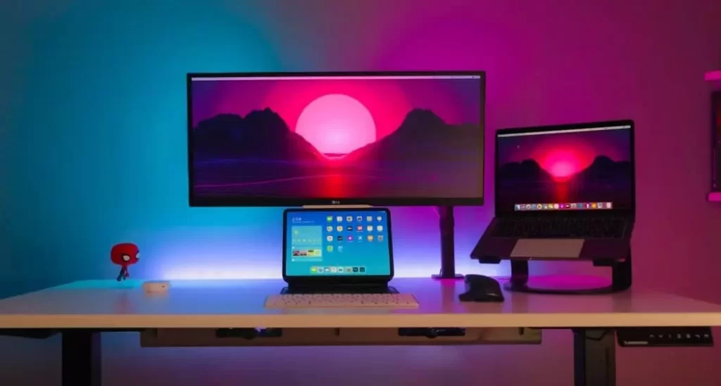 How to hide wires on glass desk using monitor stand