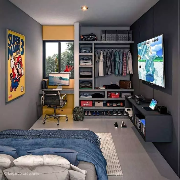 Nook Corner Small Bedroom Gaming Room