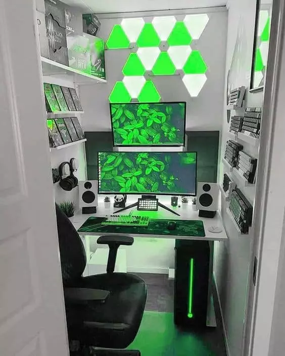 Nook Gaming Space with LED Panels